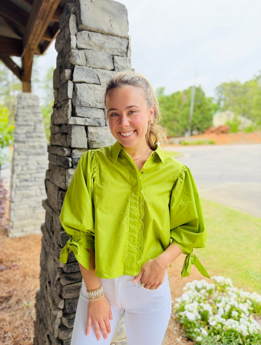 The Stacie Scalloped Top
