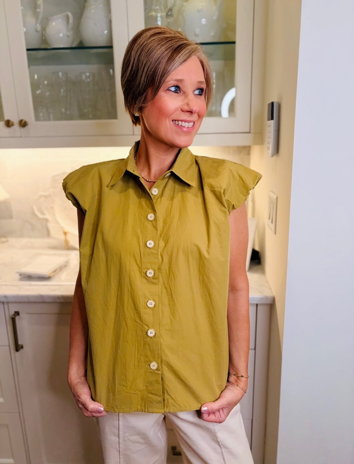 Karlie/ The Baxton Button Top