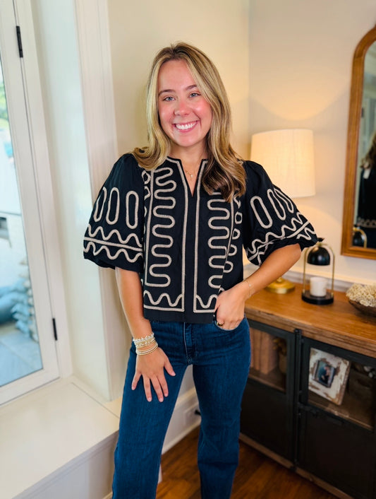 The Ernie Embroidered Top