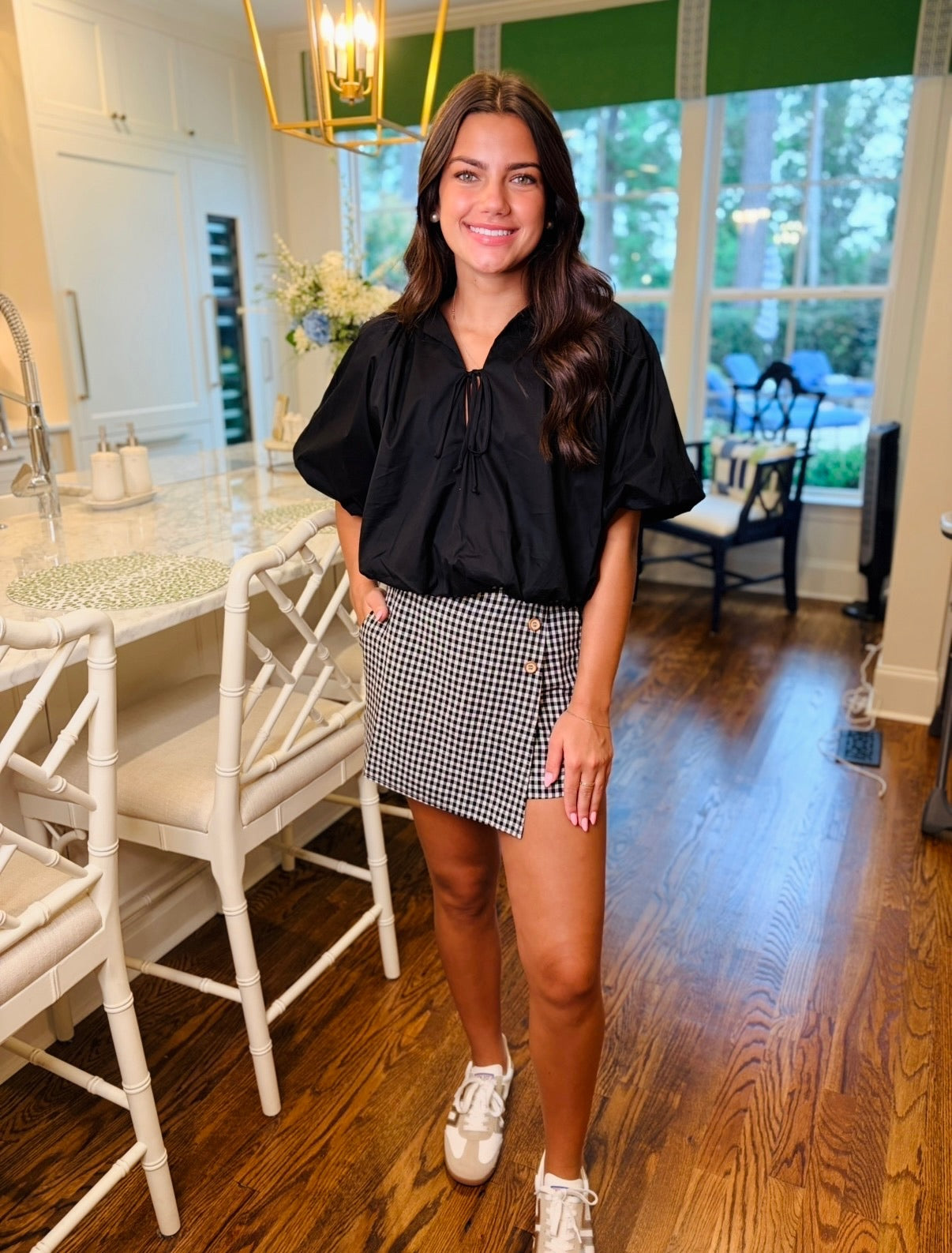 Karlie/ The Chelsea Check Wrap Skort