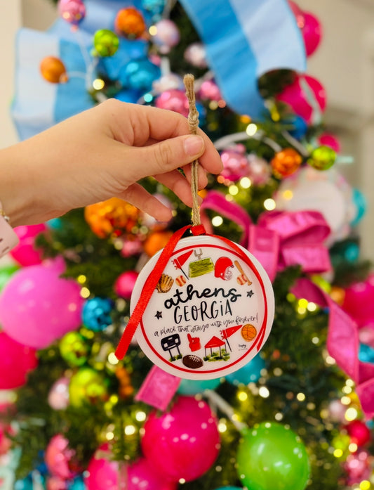 The Athens GA Wooden Ornament