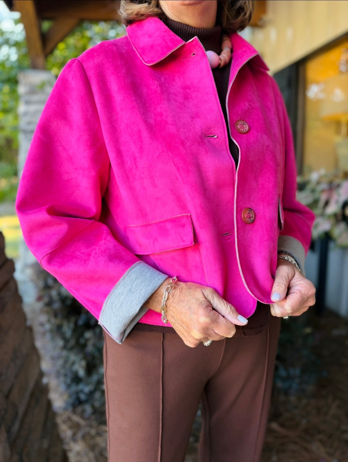Ivy Jane/ The Suede Patch Pocket Jacket