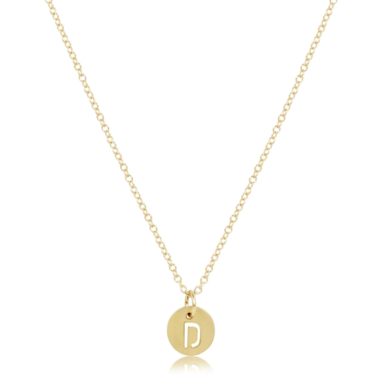 ENewton/ 16" Necklace Gold-Respect Small Disc