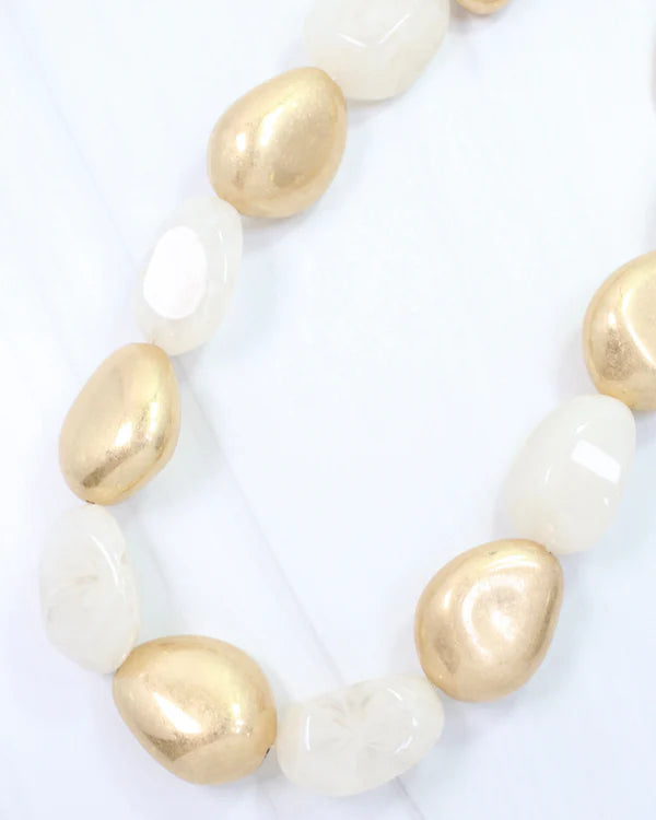 The Alfred Beaded Necklace/ Ivory