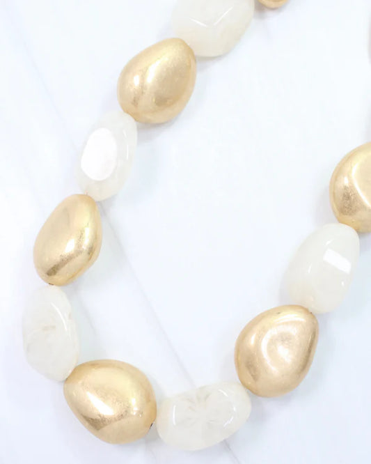 The Alfred Beaded Necklace/ Ivory