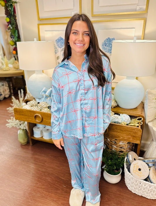 The Christmas Bow Pj Set/ FINAL SALE