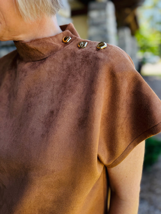 The Sima Suede Top