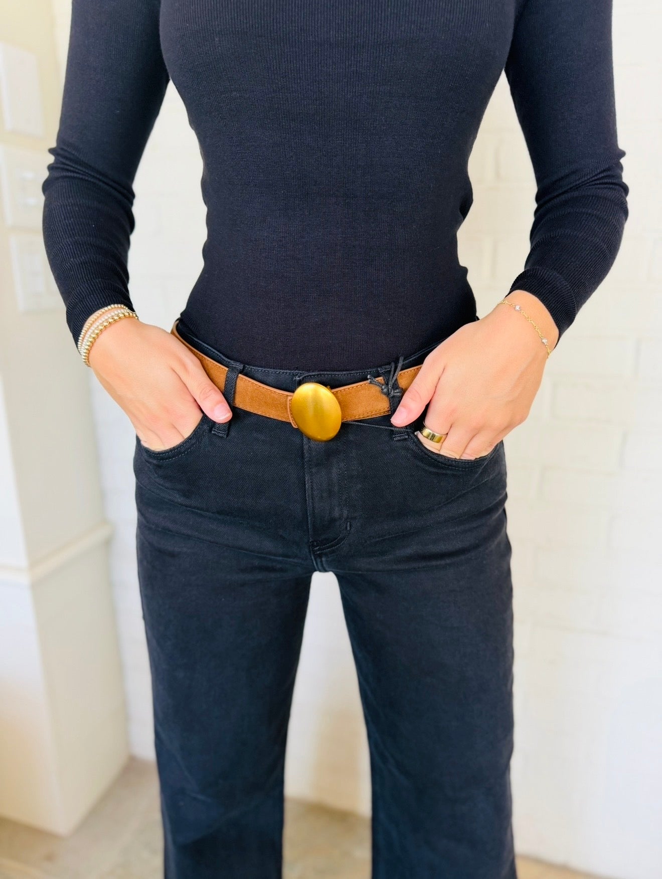 The Ola Oval Belt/ Caramel