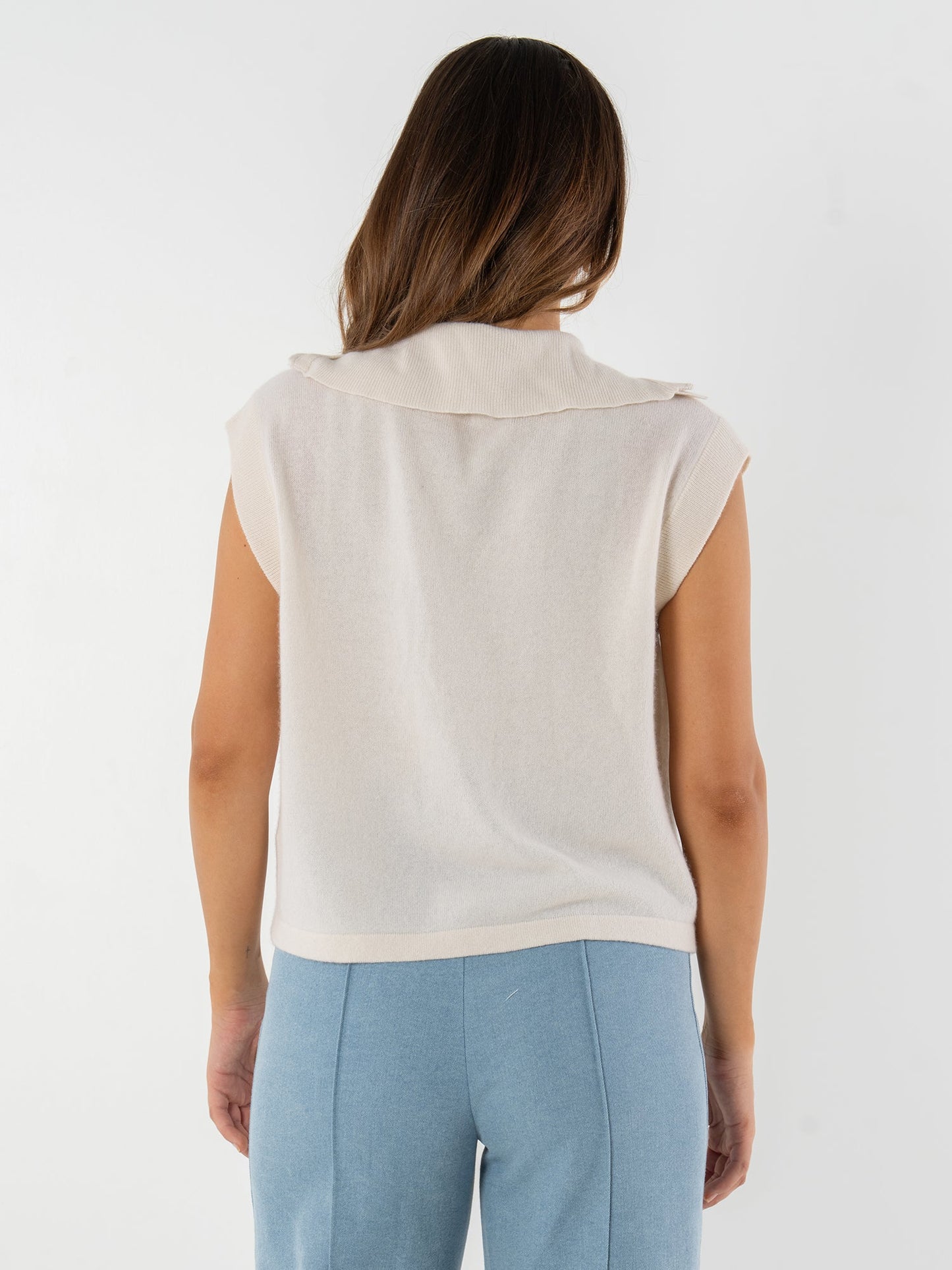 Emily McCarthy/ Poppy Pullover Vest/ Eggnog