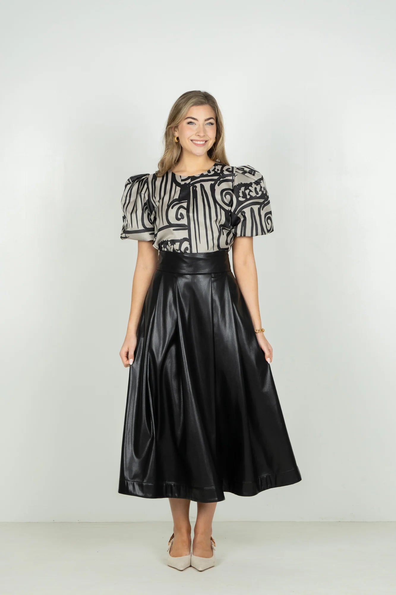 Emily McCarthy/ The Dotty Skirt/ Black