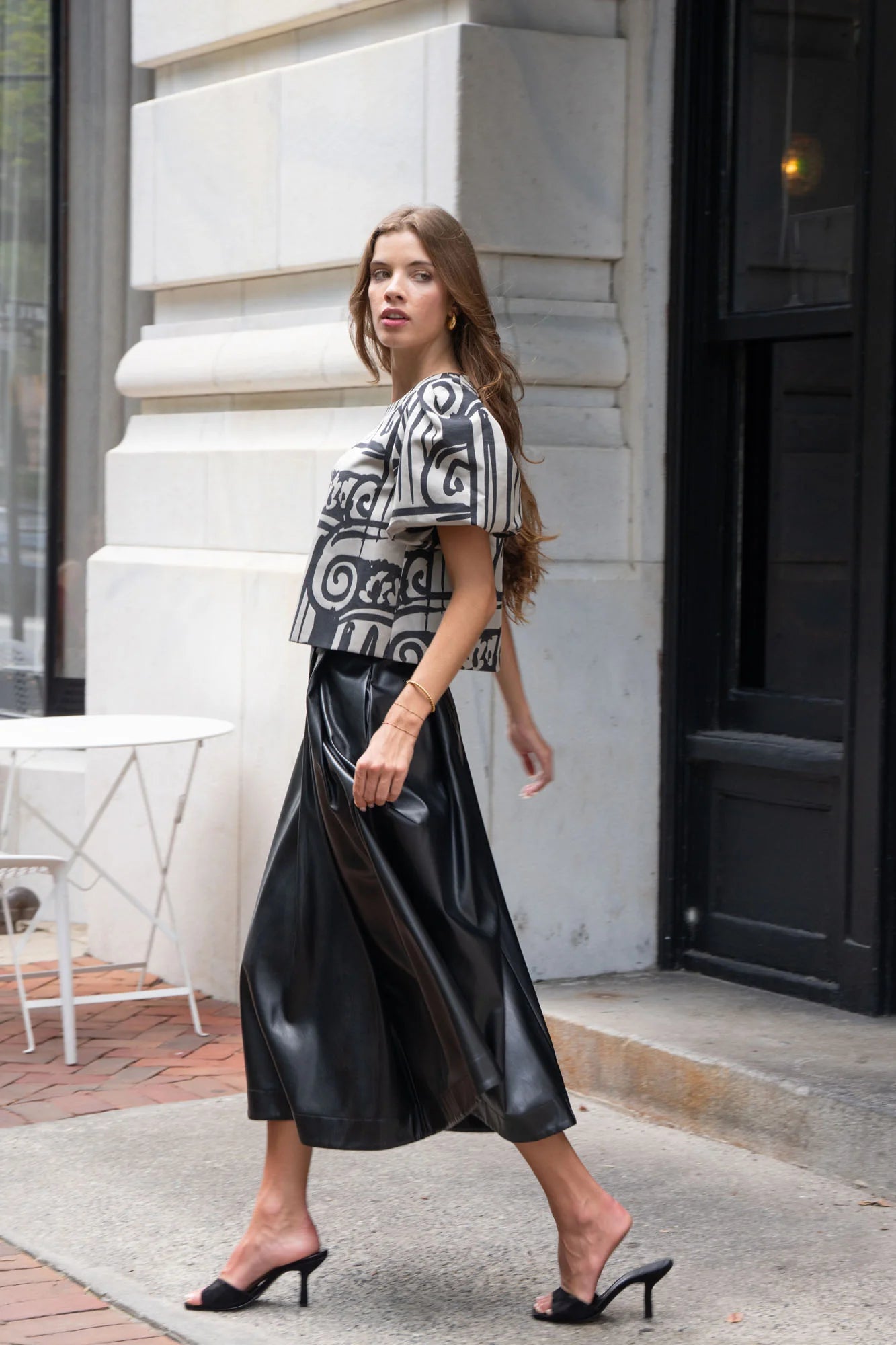 Emily McCarthy/ The Dotty Skirt/ Black