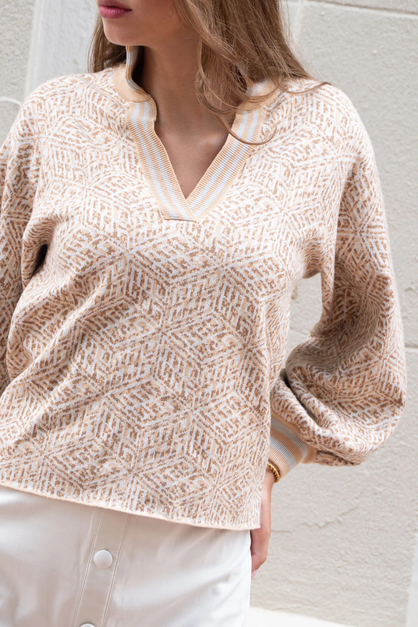 Emily McCarthy/ The Lolli Sweater/ Mosaic Monogram