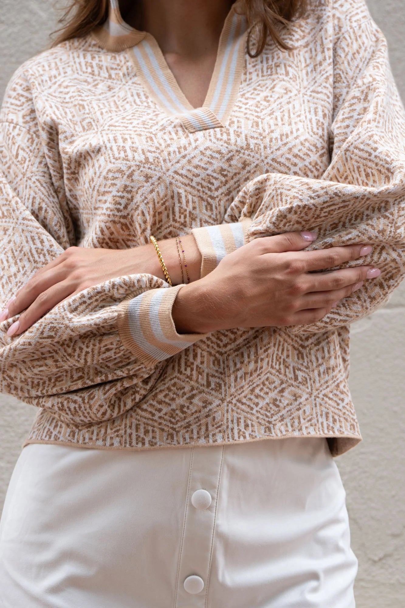 Emily McCarthy/ The Lolli Sweater/ Mosaic Monogram