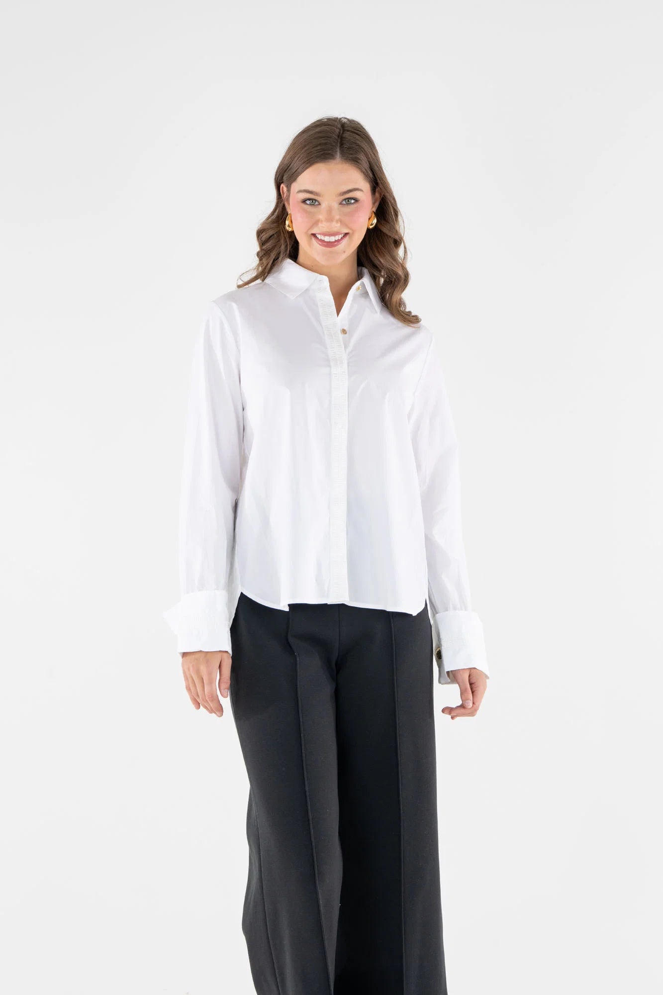 Emily McCarthy/ The Classic Oxford Top/ White