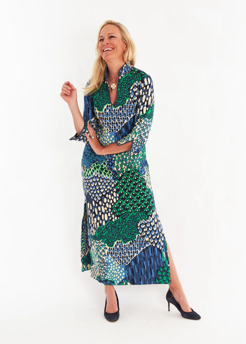 CK Bradley/ The Rollins Dress/ Popplet Blue Spruce