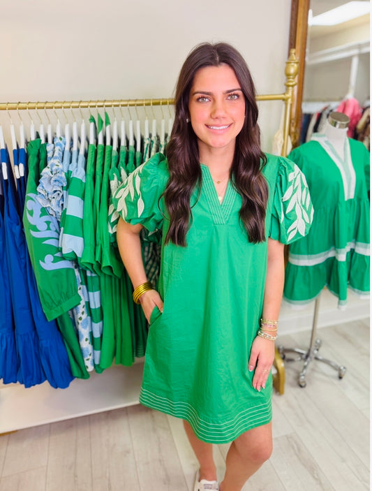 The Palm Poplin Dress