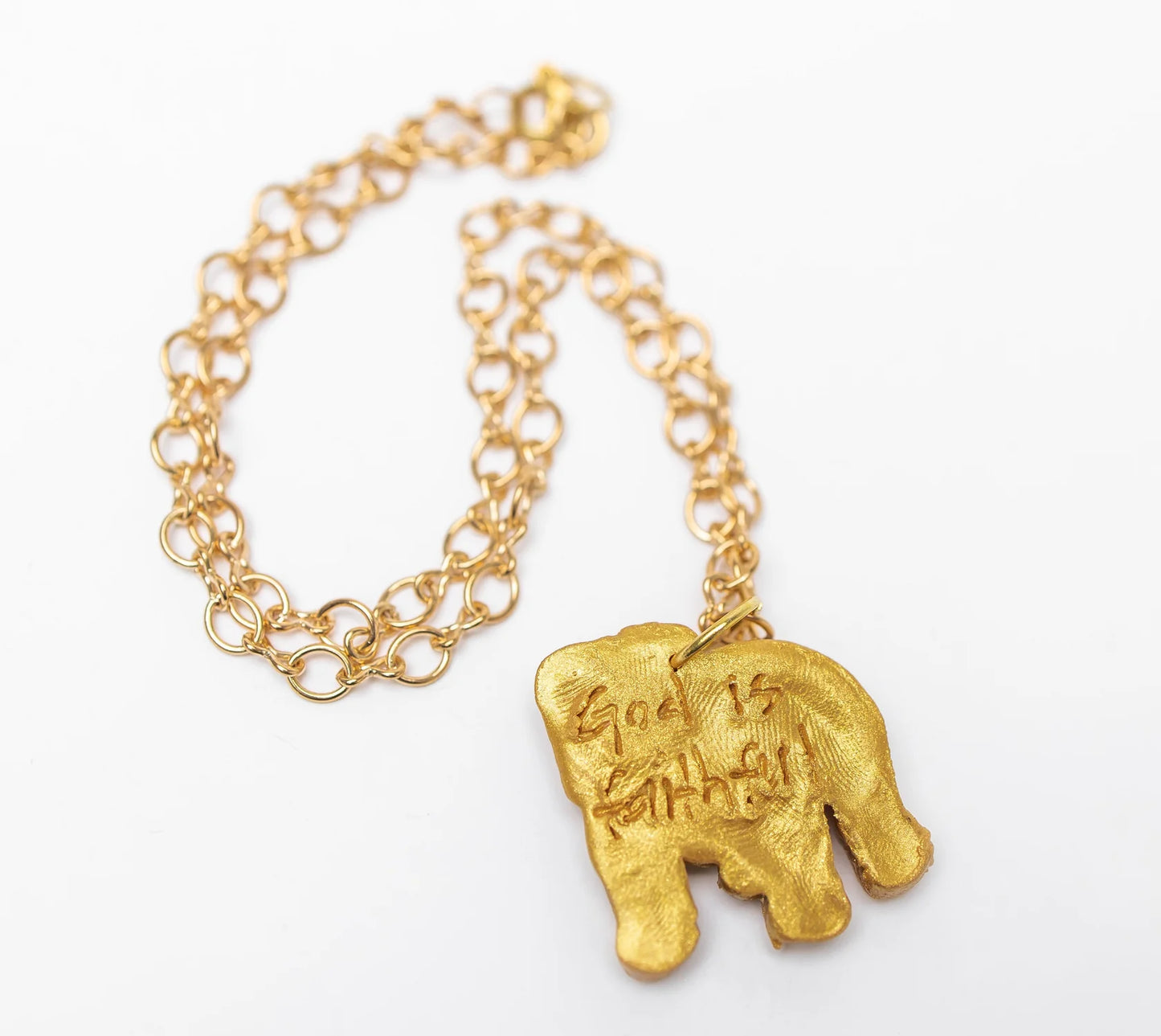 Hidden Truth Jewelry/ Gold Plated Figure 8 Chain with Bulldog