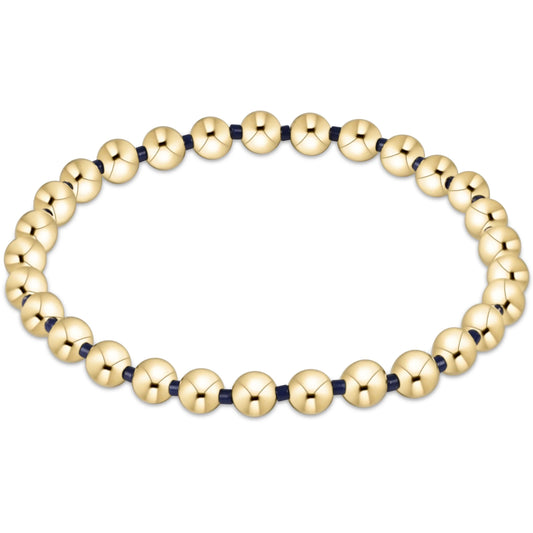 ENewton/ Gameday Hope Grateful 5mm Bead Bracelet/ Matte Navy