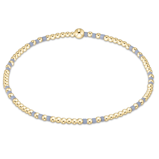 ENewton/ Gameday Hope Joy Pattern 2mm Bead Bracelet/ Light Blue