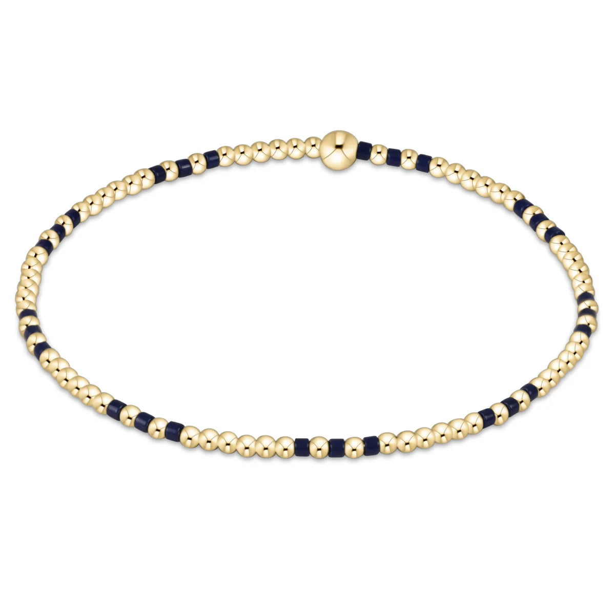 ENewton/ Gameday Hope Joy Pattern 2mm Bead Bracelet/ Matte Navy