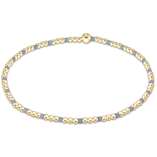 ENewton/ Gameday Hope Sincerity Pattern 2mm Bead Bracelet/ Light Blue