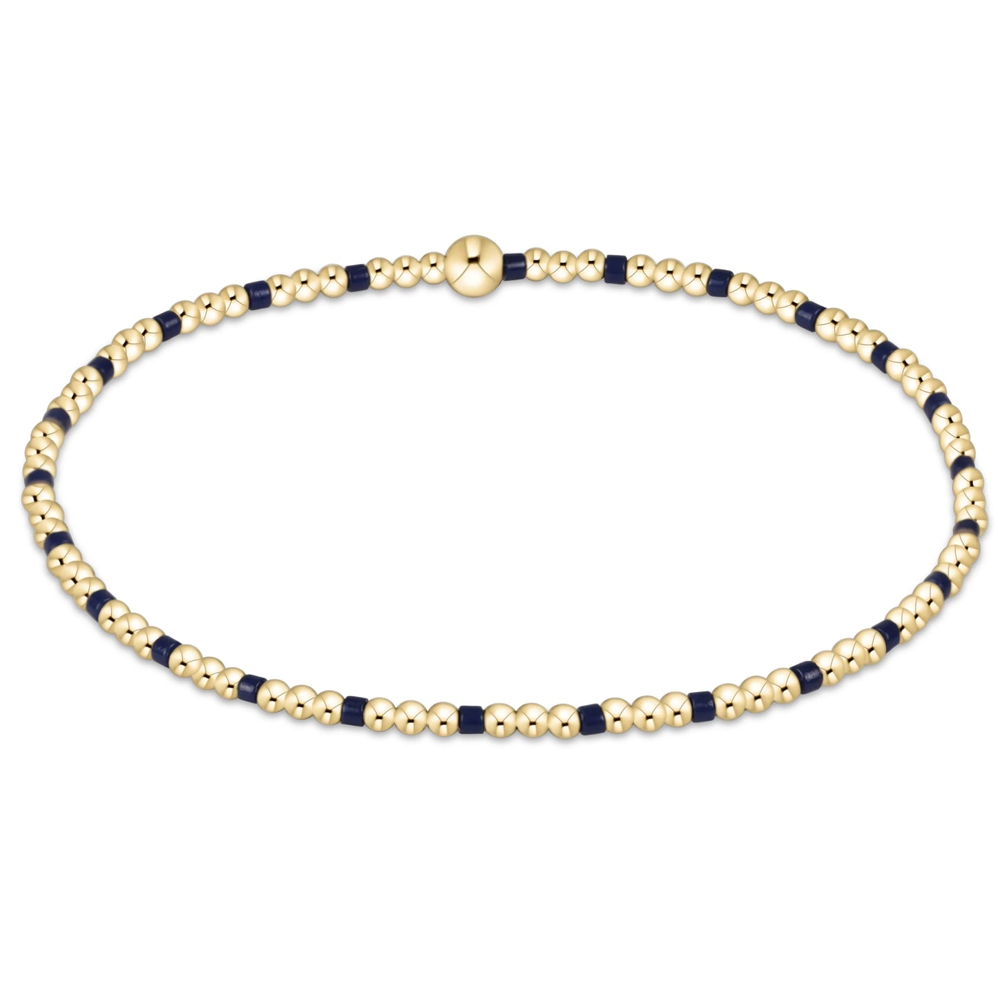 ENewton/ Gameday Hope Sincerity Pattern 2mm Bead Bracelet-Matte Navy
