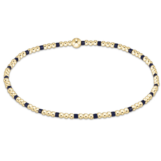ENewton/ Gameday Hope Sincerity Pattern 2mm Bead Bracelet-Matte Navy