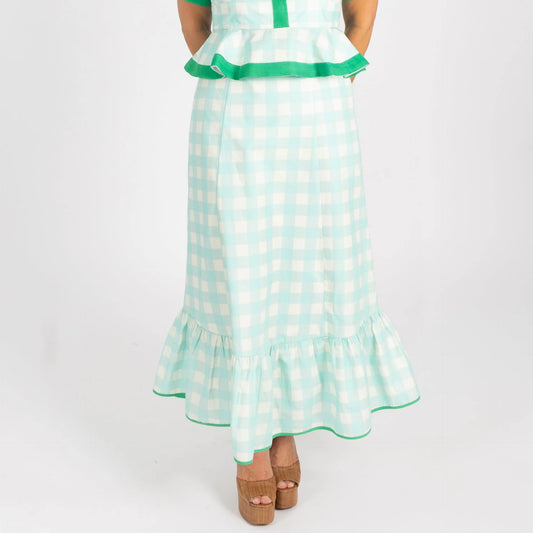 The Addie Skirt/ Blue Buffalo Check