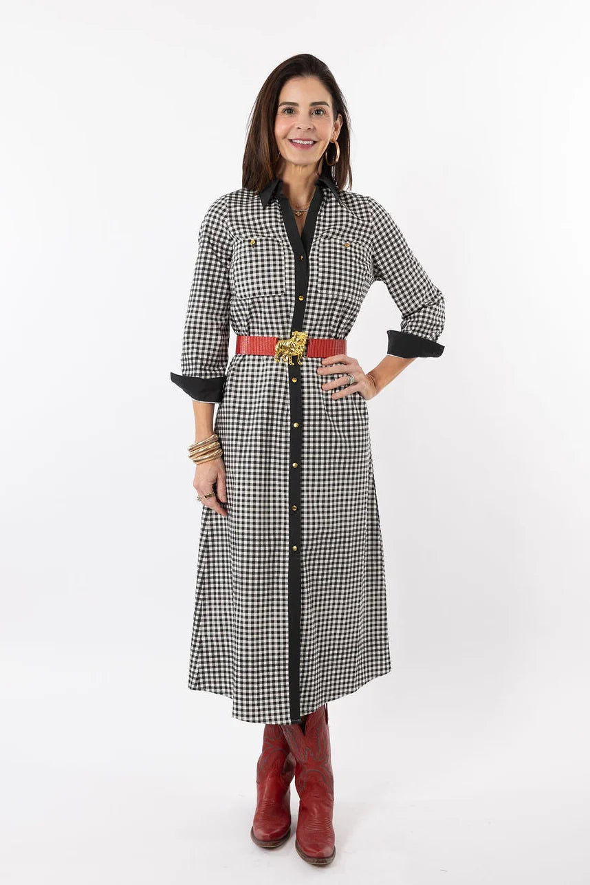 The Harper Dress/ Black Gingham