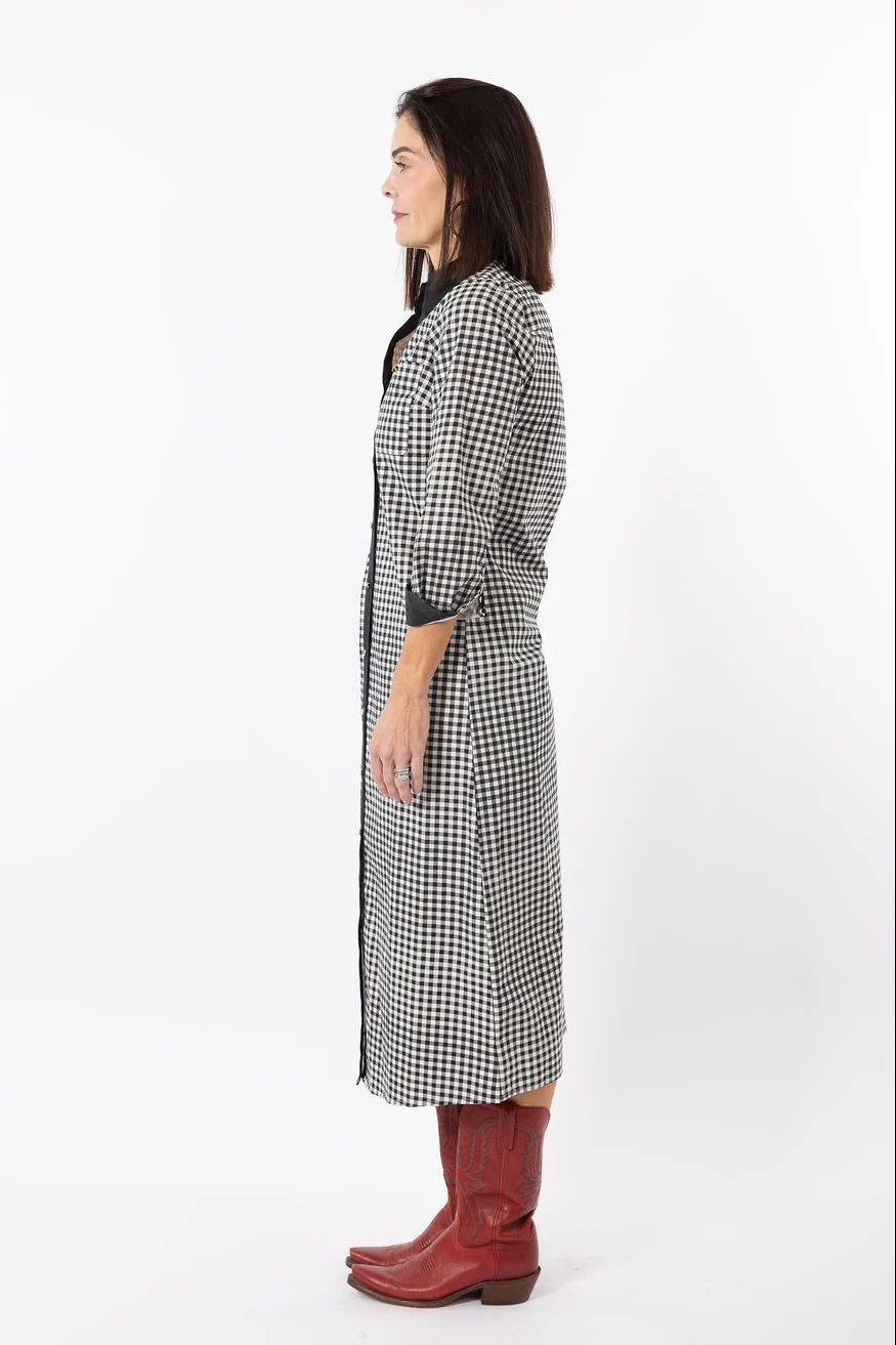 The Harper Dress/ Black Gingham