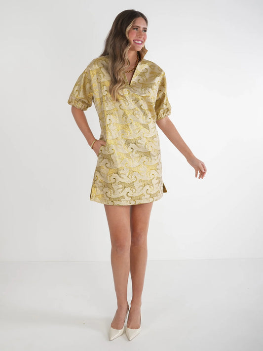Emily McCarthy/Poppy Dress/Jaguar Jacquard  FINAL SALE
