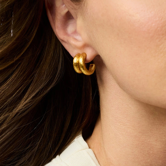 Julie Vos/ Havana Double Hoop/ Gold