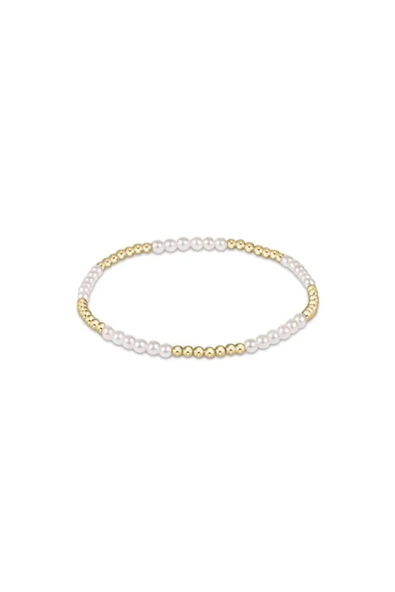 ENewton/Classic Blissful Pattern 2.5MM Bead Bracelet-3MM Pearl