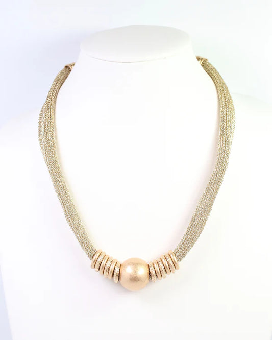 The Ludington Mesh Statement Necklace