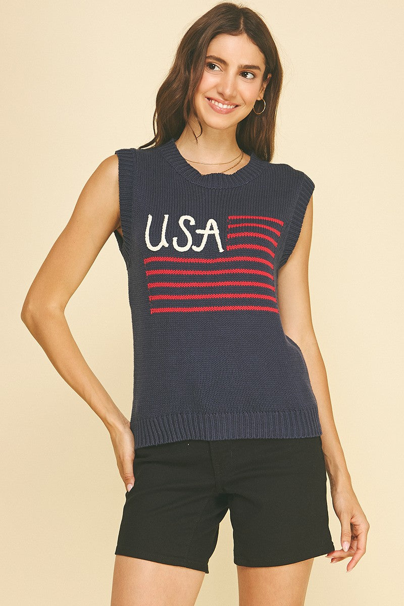 The Prim Patriotic Sweater / FINAL SALE