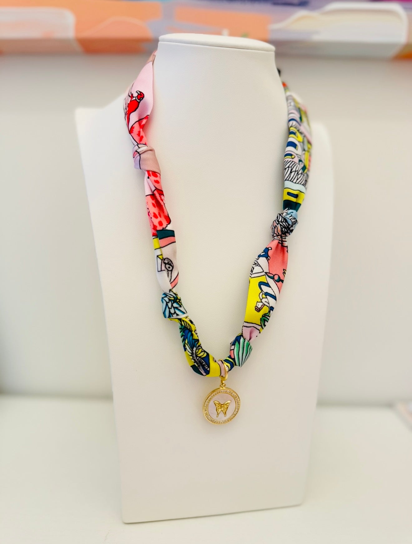 The Create Your Own Scarf Necklace-Scarf KK-Butterfly Coin