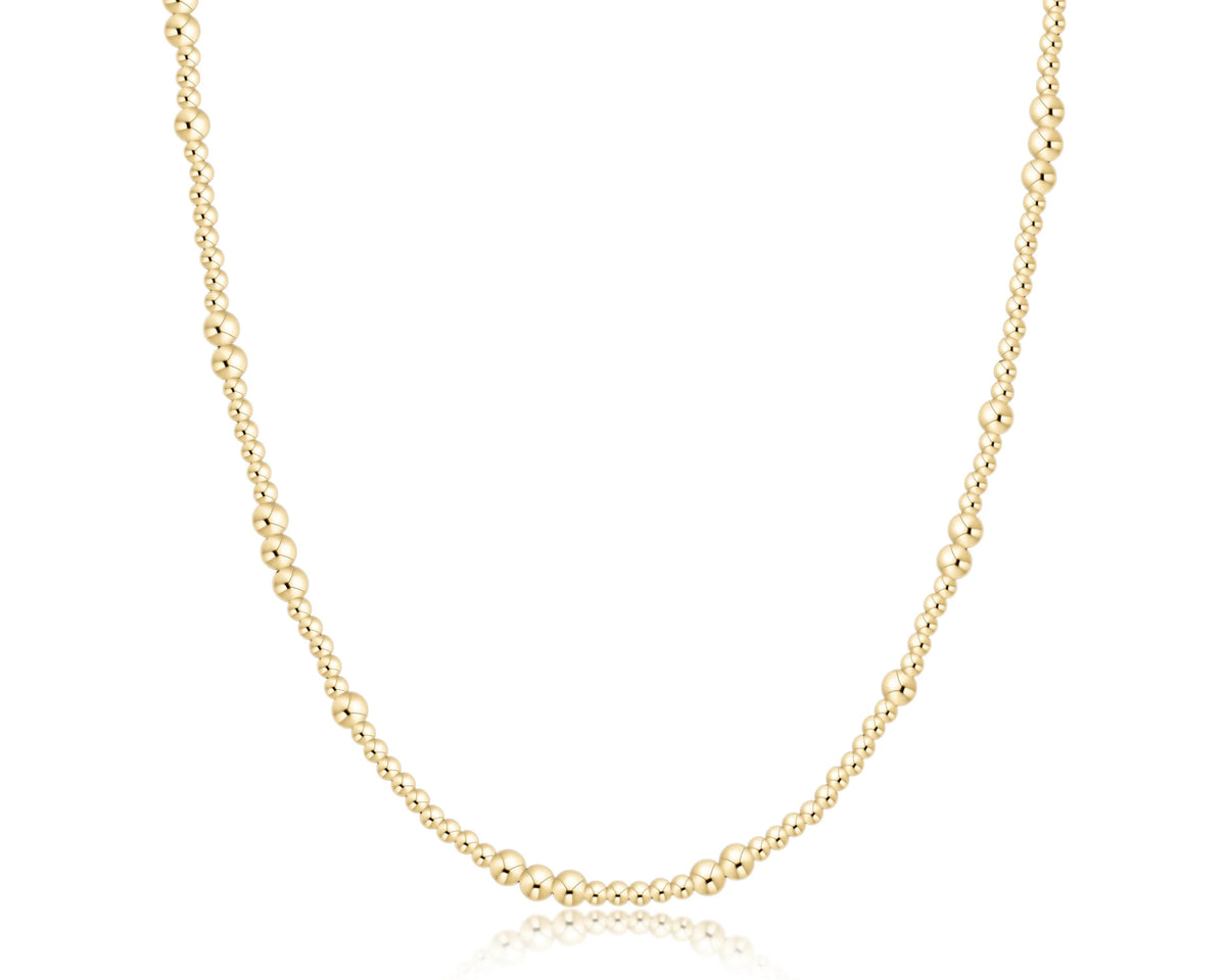 ENewton/ 15" Choker Beaded-Hope Unwritten Gold 3MM