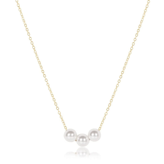 ENewton/ 16" Necklace Gold- Joy Pearl