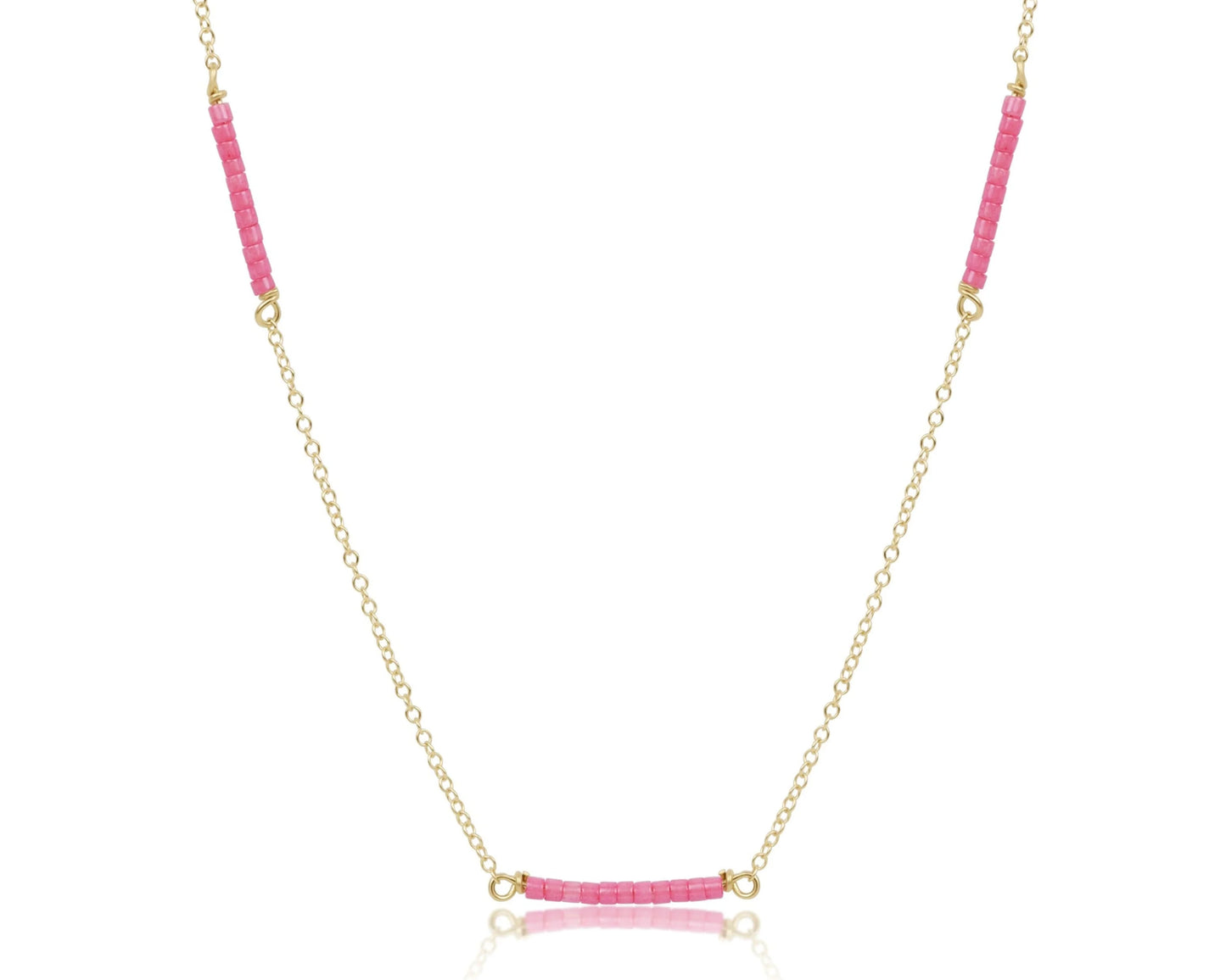 ENewton/ 15” Choker Simplicity Chain Gold-Hope Bliss-Bubblegum