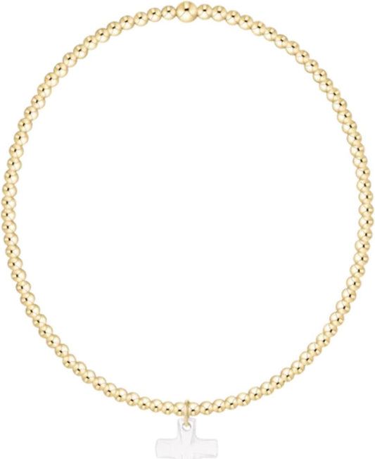 ENewton/ Classic Gold 2MM Bracelet-Blessed Crystal Charm