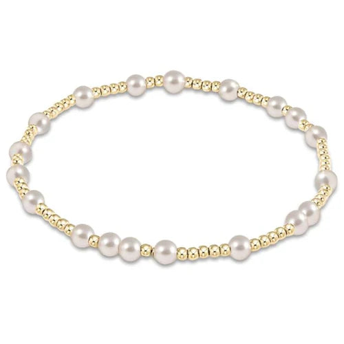 ENewton/ EGirl/ Hope Unwritten 4MM Bead Bracelet-Pearl
