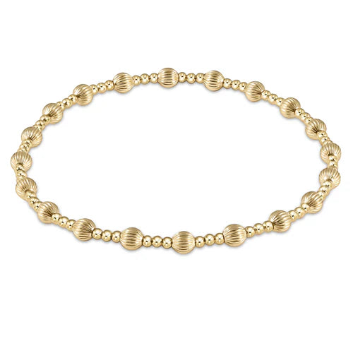 ENewton/ Dignity Sincerity Pattern 4MM Bead Bracelet-Gold