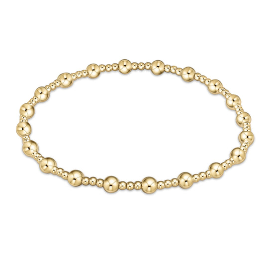 ENewton/ Extends/ Classic Sincerity Pattern 4MM Bead Bracelet-Gold