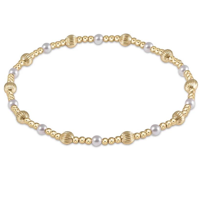 ENewton/Dignity Sincerity Pattern 4MM Bead Bracelet-Pearl