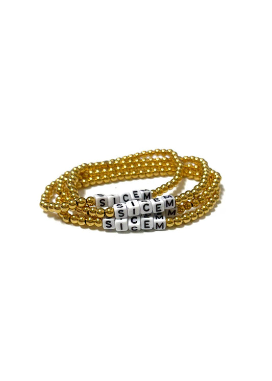 BPD/ The Gameday Blurb Bracelet/ Sic' Em