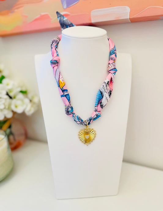 The Create Your Own Necklace-Scarf E-Joanna Heart