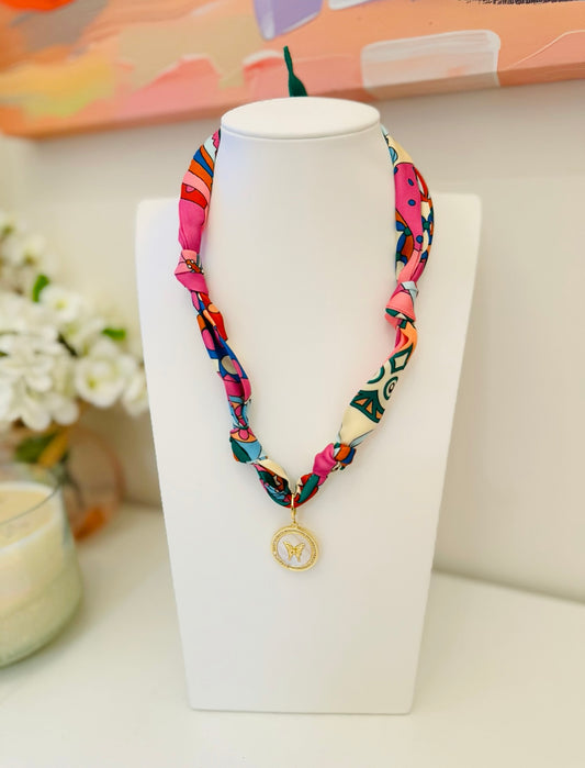 The Create Your Own Necklace-Scarf RR-Butterfly Coin