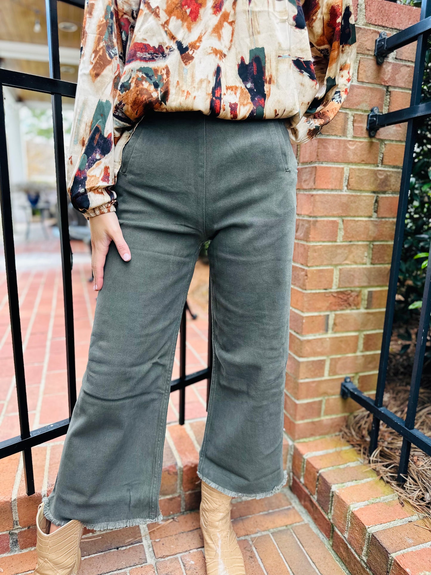 The Tyra Twill Pant/ final sale