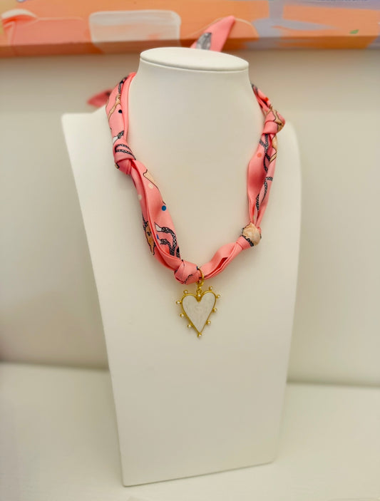 The Create Your Own Necklace-Scarf CC-Barry Heart