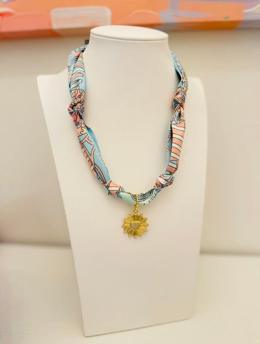 The Create Your Own Necklace-Scarf V-Sunny Heart